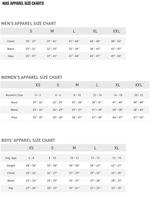 nike womens hoodie size guide
