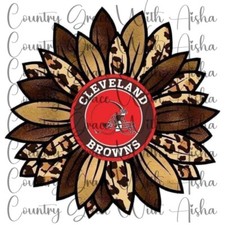 Sublimation Transfer Print Browns Sunflower Ready To Press Heat Transfer