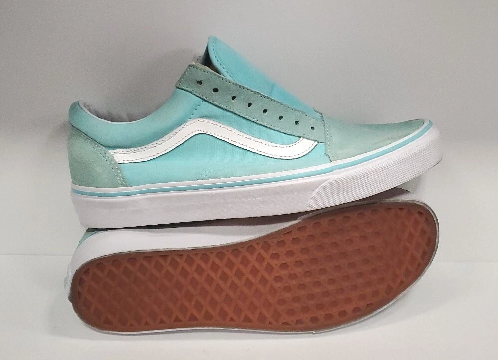 Vans Low Old Skool Teal Suede Canvas Men s Size 8 Womens 9.5 eBay