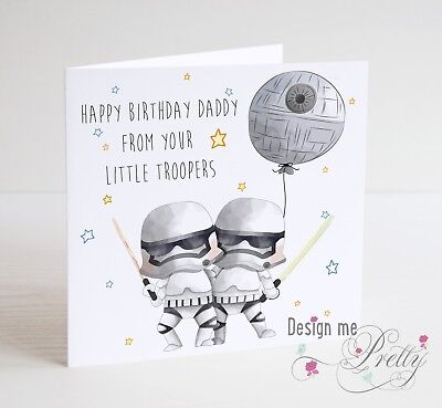 Welp STAR WARS Birthday Card For DAD - FROM YOUR LITTLE TROOPERS RS-33