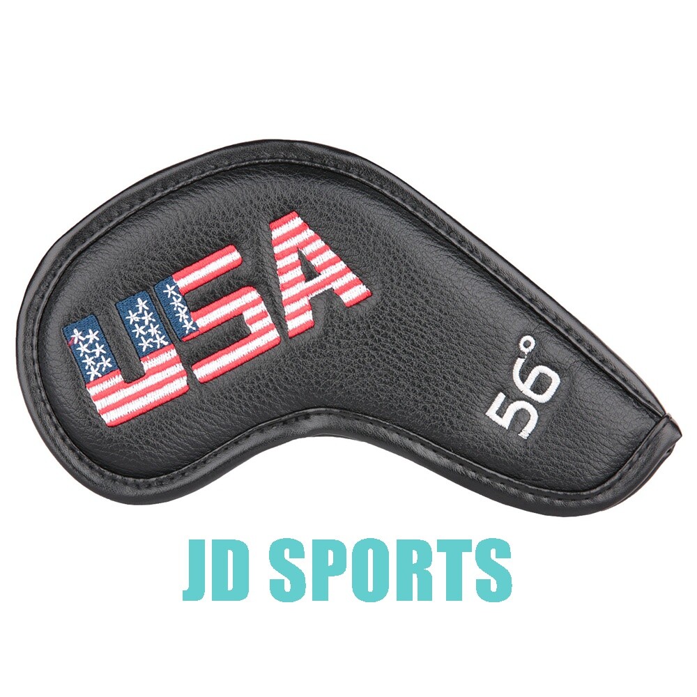 1pc or 1set Black Leather USA Golf Club Wedge Head Cover 48,50,52,54,56,58,60
