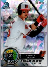 2018 Bowman #BTP-36 Chance Sisco Scouts' Top 100 Atomic