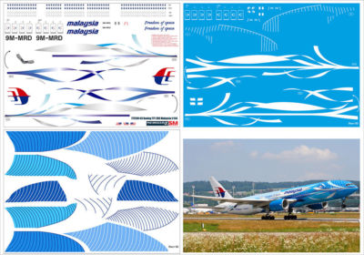 1/144 PAS-DECALS Boeing 777-200 MALAYSIA Freedom Of Space