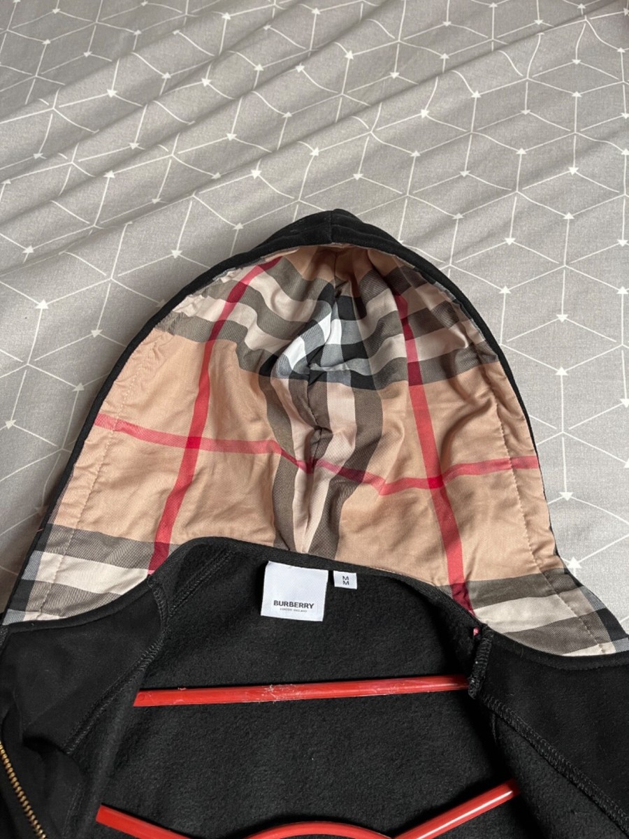 burberry London England ful zip hoodie black woman size M nova