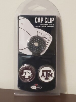 Texas A&M Aggies Team Golf Cap Clip magnetic w/ 2 Double-Sided Ball Markers