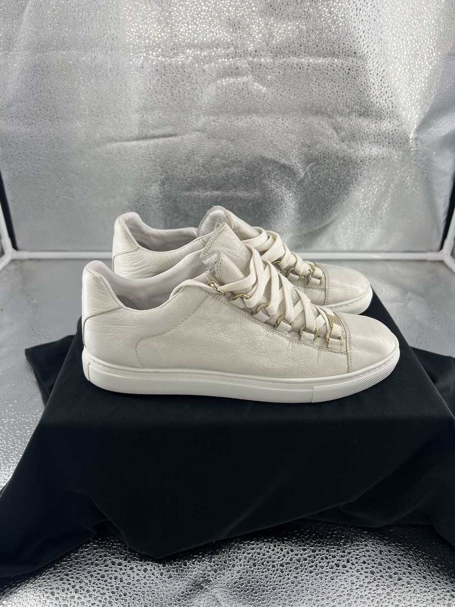 WOMENS BALENCIAGA ARENA EXTRA BLANC WHITE GOLD SHOES SNEAKERS SIZ 39  AUTHENTIC | eBay