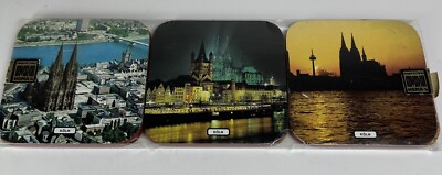 Vintage HEMA Made In KOLN GERMANY Drink Coasters  Set Of 6 In Original Pack NOS