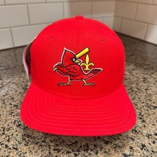 Vtg 90s Louisville Red Birds New Era Pro Model Hat MiLB Made in USA Deadstock