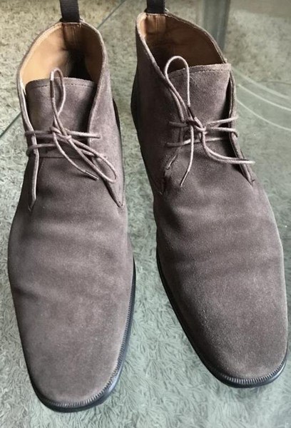 Men Clarks Boots Beige Suede 42.5