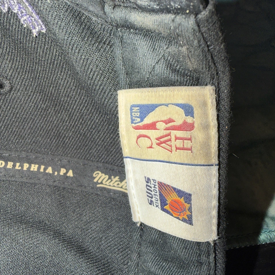 Phoenix Suns Mitchell & Ness Equipo NBA Gancho Snapback Sombrero - Negro/Púrpura Foto 4 de 4