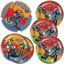 Dirt Bike Motorcycle Birthday Party Supplies Paper Plates Napkins Tableware