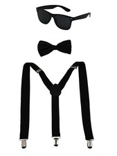 Adult's Black Suspenders Costume Accessory Kit