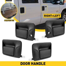Door Handle Set For 1999-2016 Ford F-250 Super Duty Front Rear Outer Text Black