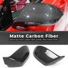 Fits 12-18 Audi A7 4G8 Sedan JC Style 2PCS Side Mirror Covers Matte Carbon Fiber