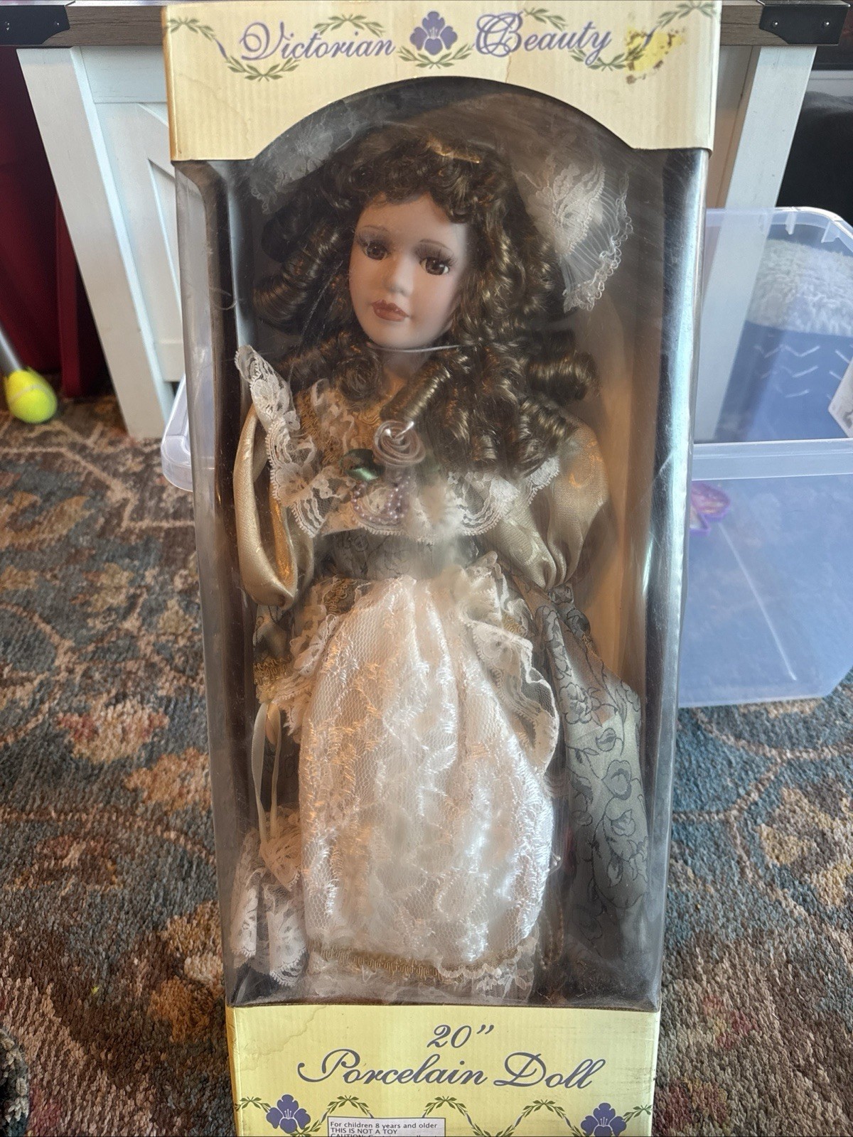 Victorian Beauty Beautiful Porcelain Doll 20 " - With Box