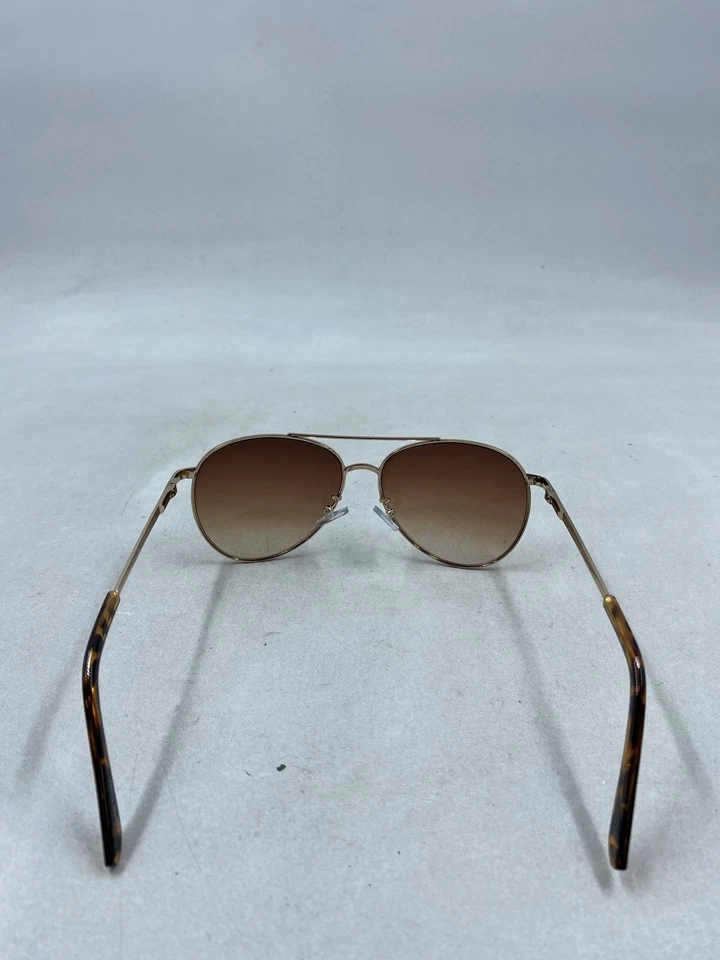 Óculos de sol Oscar De La Renta dourado aviador marrom degradê - Imagem 3 de 4