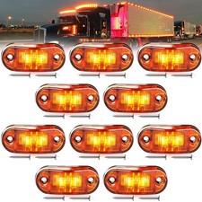 10 PCS 2.5 inch LED Trailer Marker Lights with Screws, Front Rear Side Marker Cl