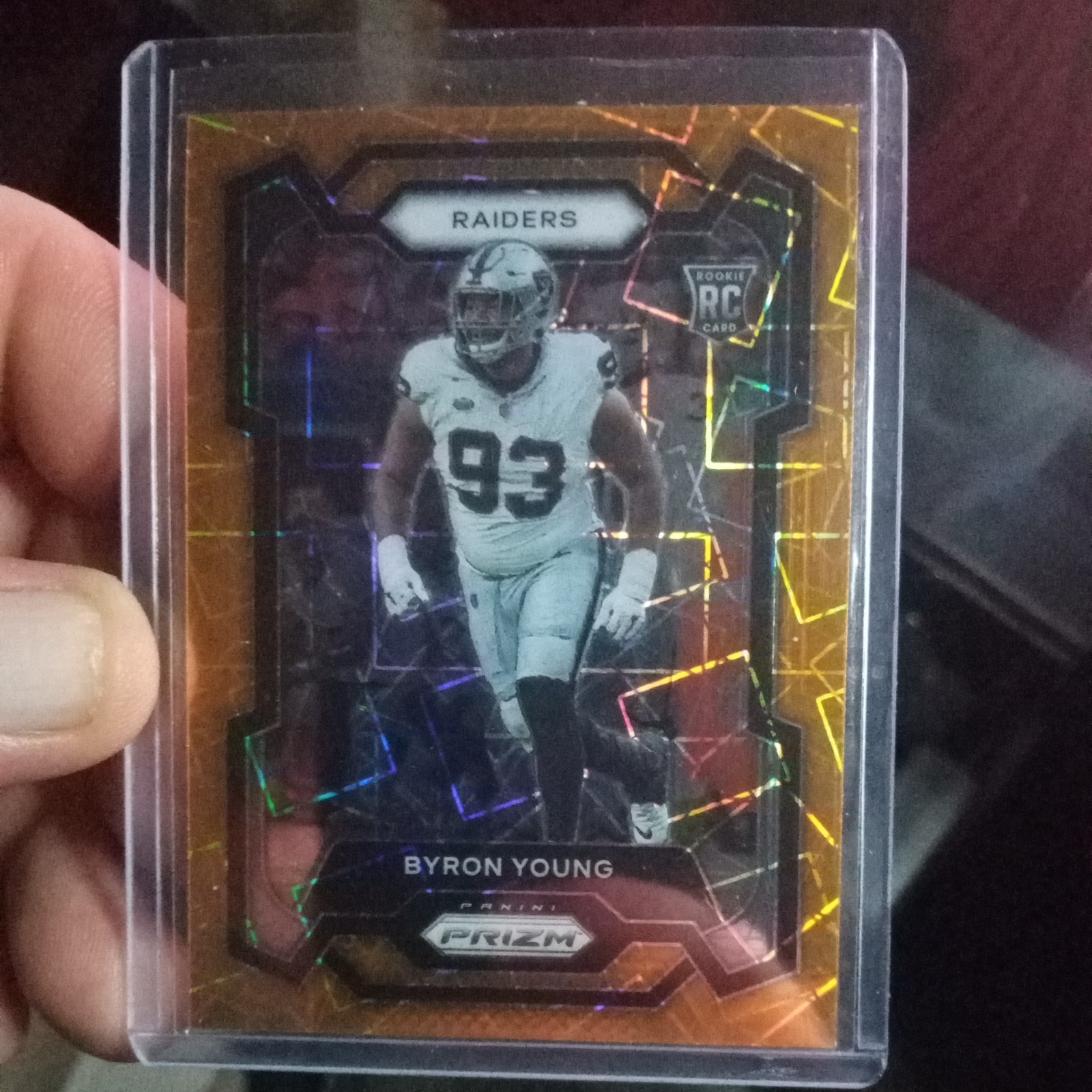 2023 Panini Prizm Orange Lazer Card #355 Byron Young (Rookie Card)