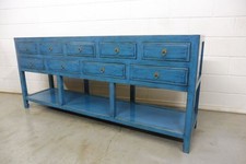 Anrichte sideboard kommode Schrank Shabby chic blau orientalisch asiatisch stil