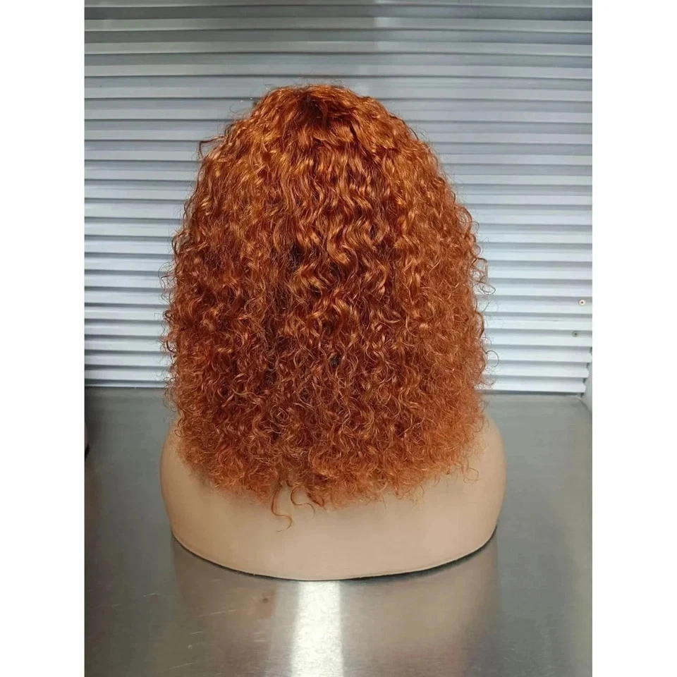 Peluca Bob Rizado 13x4 Frontal de Encaje - Cabello Humano, Línea Natural, Suave e Hilosa Foto 2 de 2