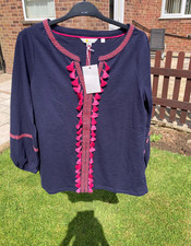 Boden Alison Tunic top size small=size 8--10 Top-Embroidered &  Trim  B30A    