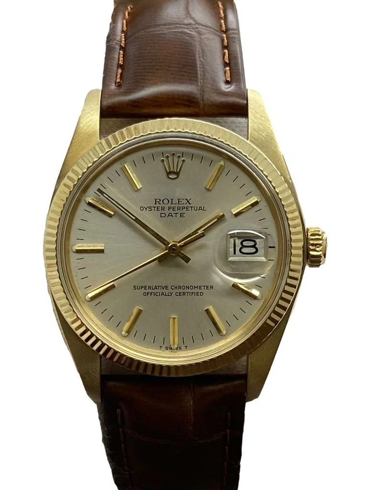 Rolex Oyster Perpetual Date 34mm 1503 Silver Dial Automatik Uhr - Bild 1 von 4