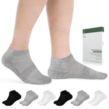 Bulinlulu Diabetic Socks for Men Women6 Pairs Low Cut Non Binding