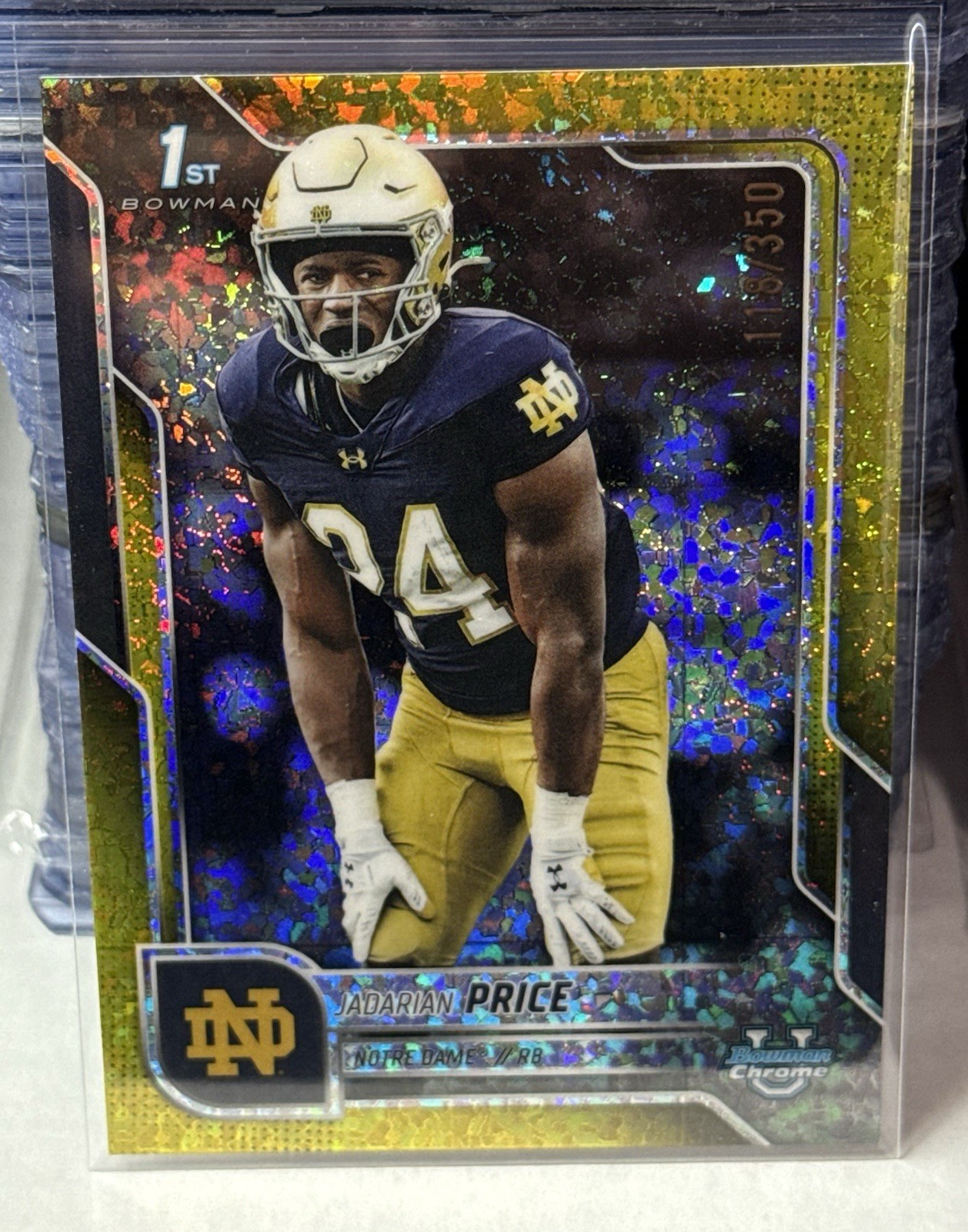 2025 Bowman University Chrome Jadarian Price #117 Yellow Mini Diamond #/350