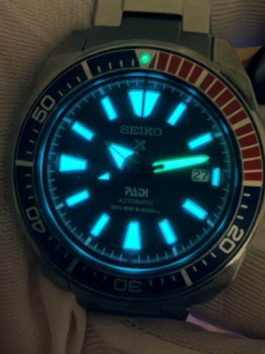 Seiko Prospex SRPB99K1 PADI Samurai Pepsi Automatic Watch - With Box - 11 Links