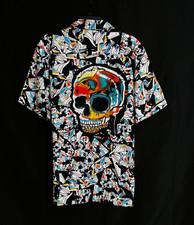 Robert Graham OMURA Skull Short Sleeve 298 XL NEW NWT Classic Fit X-Large