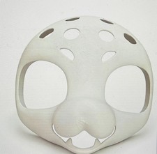 Fursuit Base, half head 3D printed furry mask...