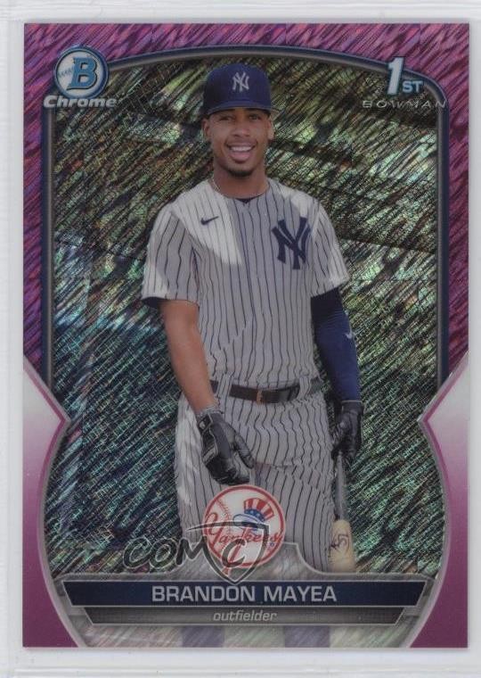 2023 Bowman Chrome Prospects Fuchsia Shimmer Refractor 92/199 Brandon Mayea 0x4h