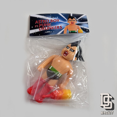 PUNK DRUNKERS PDS X ASTRO BOY SOFUBI FIGURE BLAXK SPACE ACTIONCITY TETSUWAN ATOM