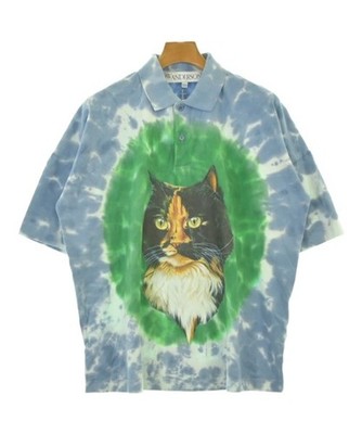 JW Anderson Polo Shirts BluexGreenxWhite(Tie-dye) S 2200684438092