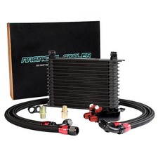 Universal An10 Oil Cooler 15 Row Aluminum Filter Relocation Kit Black Japanese