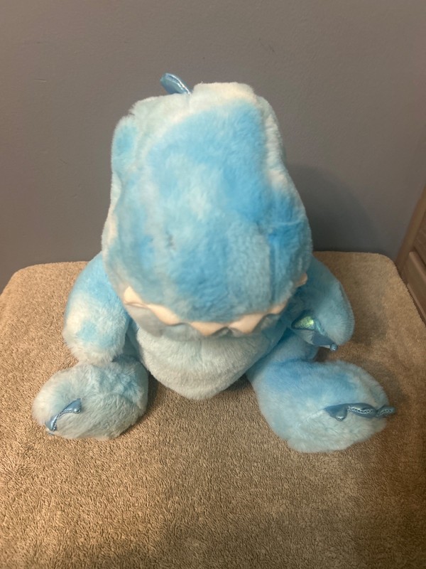 FAO Schwarz Dinosaur Blue 14" Plush Glow Brights Lights And Sound Stuffed Animal