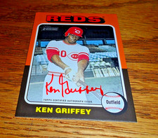2024 Topps Heritage Ken Griffey Red Ink Real One SIGNED Auto #45/75 ⚾💥