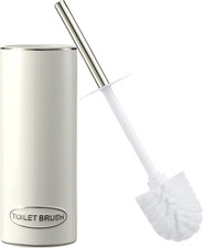 Bathroom Accessories Ceramic Toilet Brush Set - Toilet Bowl Brush and Holder Wh