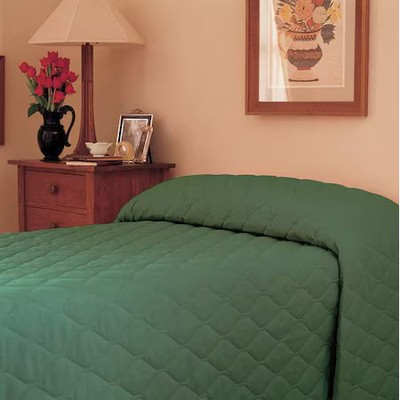 Martex Mainspread Bedspread, 102 In L, Forest Green