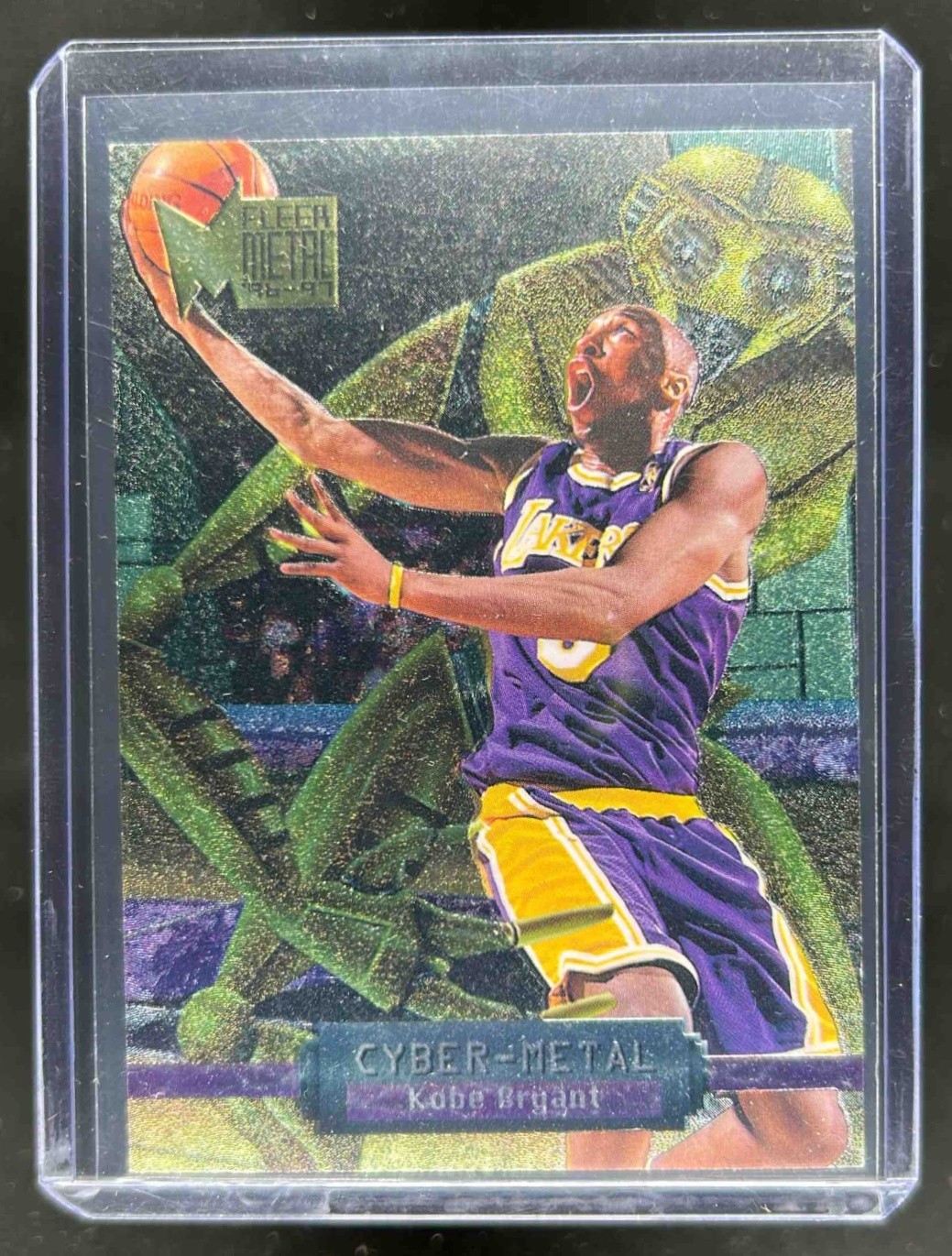 1996 Skybox Metal Kobe Bryant Cyber Rookie RC #5 Lakers