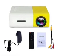 EEEKit 1080p Portable LED Mini Projector - White/Yellow