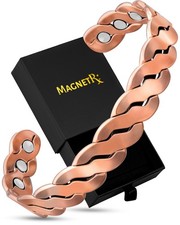 MagnetRX Copper Magnetic Bracelets Medium/Large Pack of 1 , Twisted