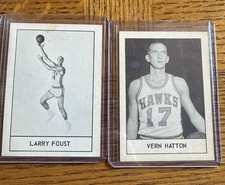 1961 Hawks Essex Meats Vern Hatton & Larry Foust - RARE - VG EX