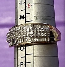 Stunning 1/2 Carat White Diamonds 9k (4g) Gold Ring size N from Gemporia