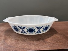 JAJ Pyrex Rare Sea Lily Oval Casserole Dish Vintage 1970’s Retro