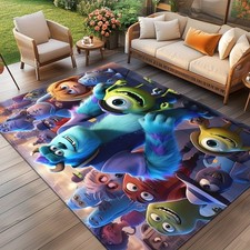 Monsters University 800gm2 Printed Carpet - Non-Slip, Absorbent Washable Polyest