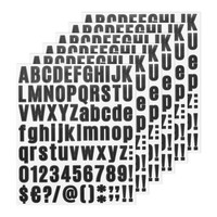 6-BöGen Buchstabensticker, 1 Zoll Vinyl Buchstaben-Aufkleber [486 StüCk Schwarz]