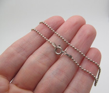 925 Sterling Silver Round Micro Ball Chain 1.75mm Bracelet Anklet 9.25 In