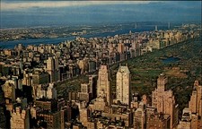 New York City NY from Empire State Building aerial view ~ 1950s-60s sku763