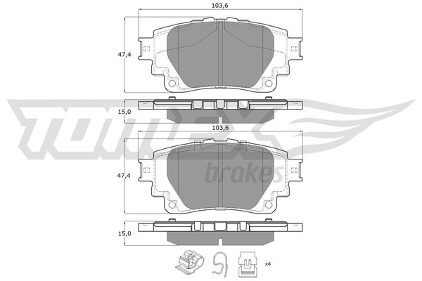 Tomex Brakes BremsbelÄGe Bremsbelagsatz Hinten Toyota BZ4X RAV 4 Lexus NX 2 RX-image